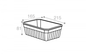 Fluted pattern/Toquiere terrine 2600 cm3 earthenware-like white ...